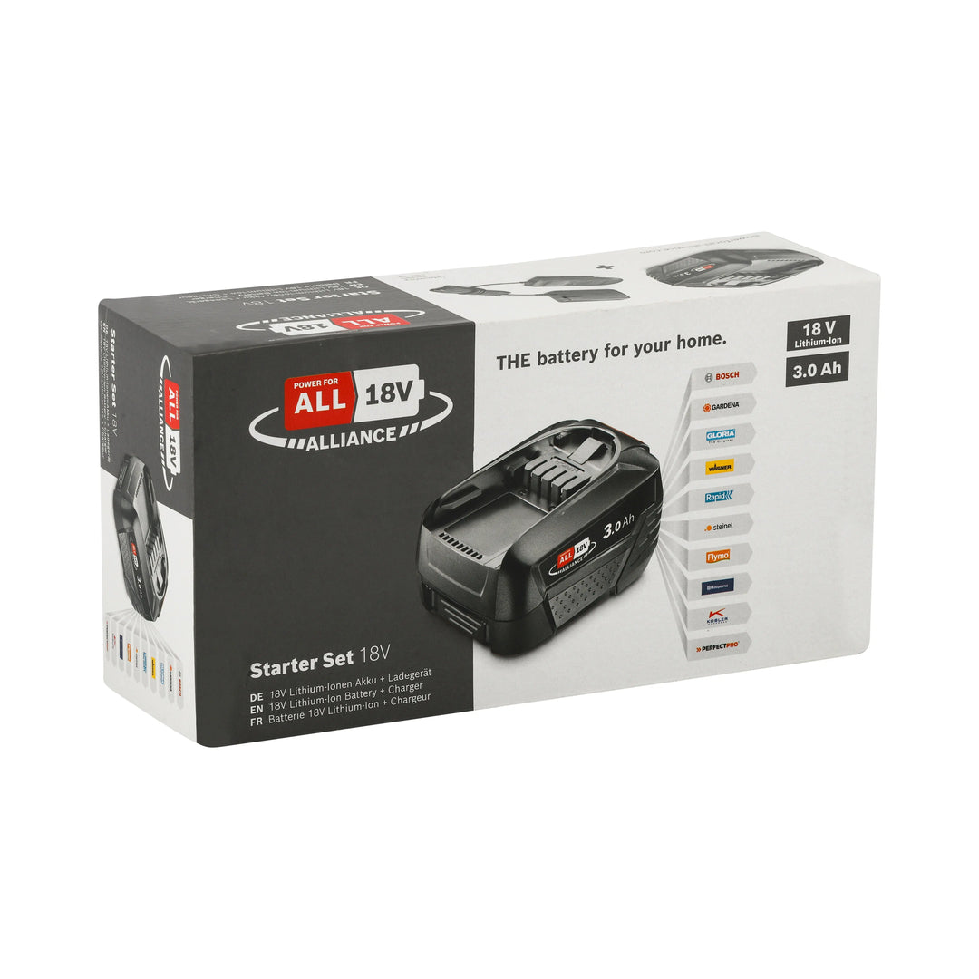 Bosch 18V accu 3.0Ah + oplader voor het 'Power for All' accuplatform van Bosch, Gardena en o.a. Gloria Repeatgoods B.V.
