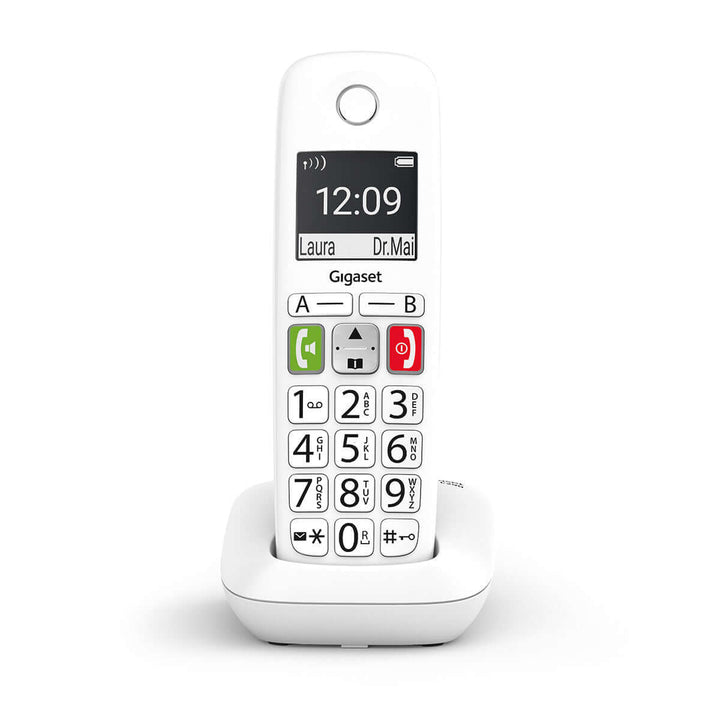 Gigaset E290 Duo large button phone with high-contrast display, ideal for all ages and easy to use.