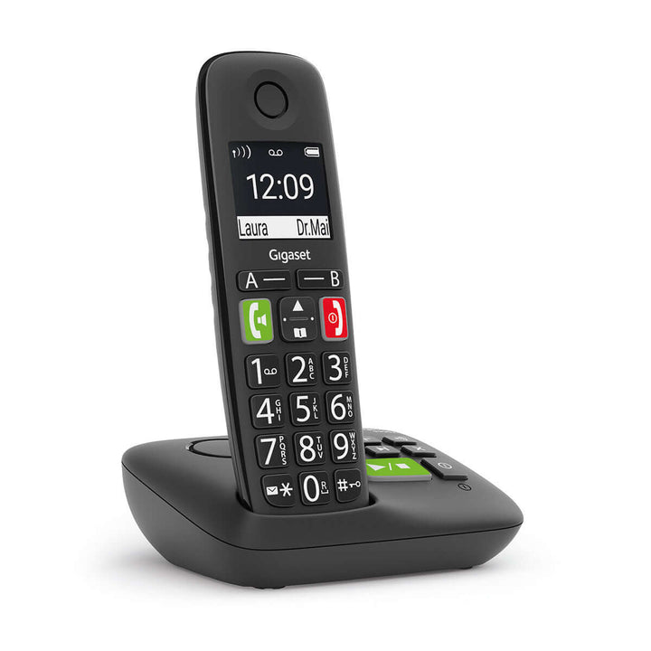 Gigaset E290A Duo phone with large buttons, easy-to-read screen, and ergonomic design for all ages.